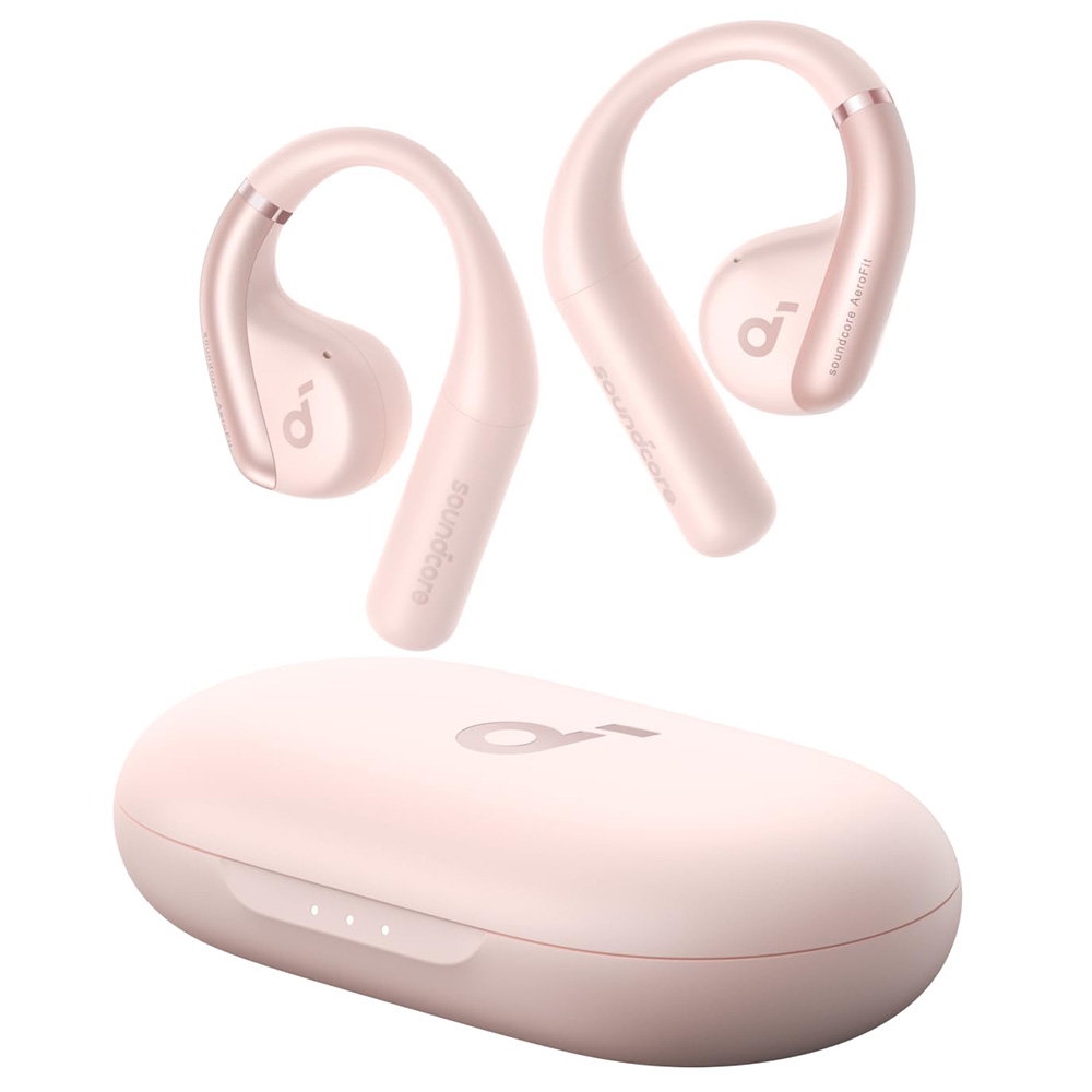 Anker Soundcore AeroFit Open-ear Earbuds, Ergonomic Ear Hook, IPX7 Waterproof, App Control, Up to 42 Hours Playtime - Pink