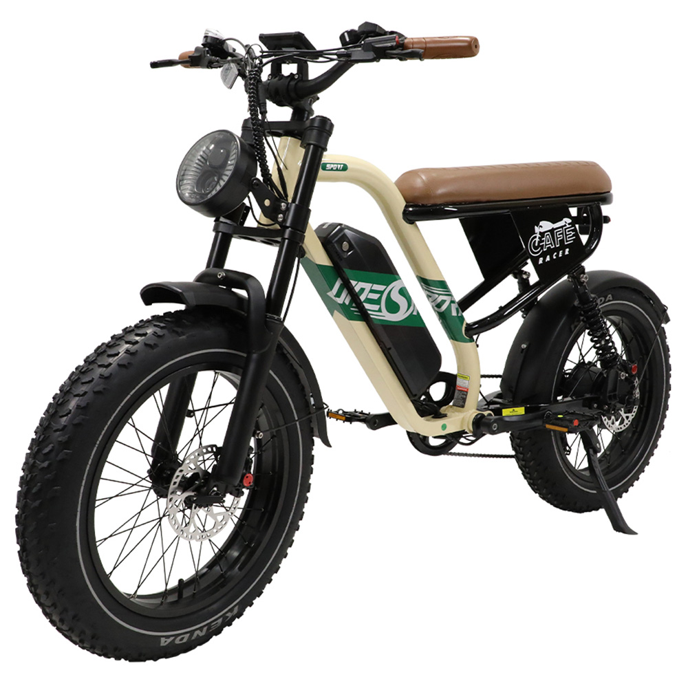 ONESPORT W66 Electric Bike, 500W Motor, 48V 13.5Ah Battery, 20*4.0 inch Tire, 25km/h Max Speed, 100km Range, Front & Rear Hydraulic Disc Brakes, Shock Absorbing Front Fork, 7-speed Transmission