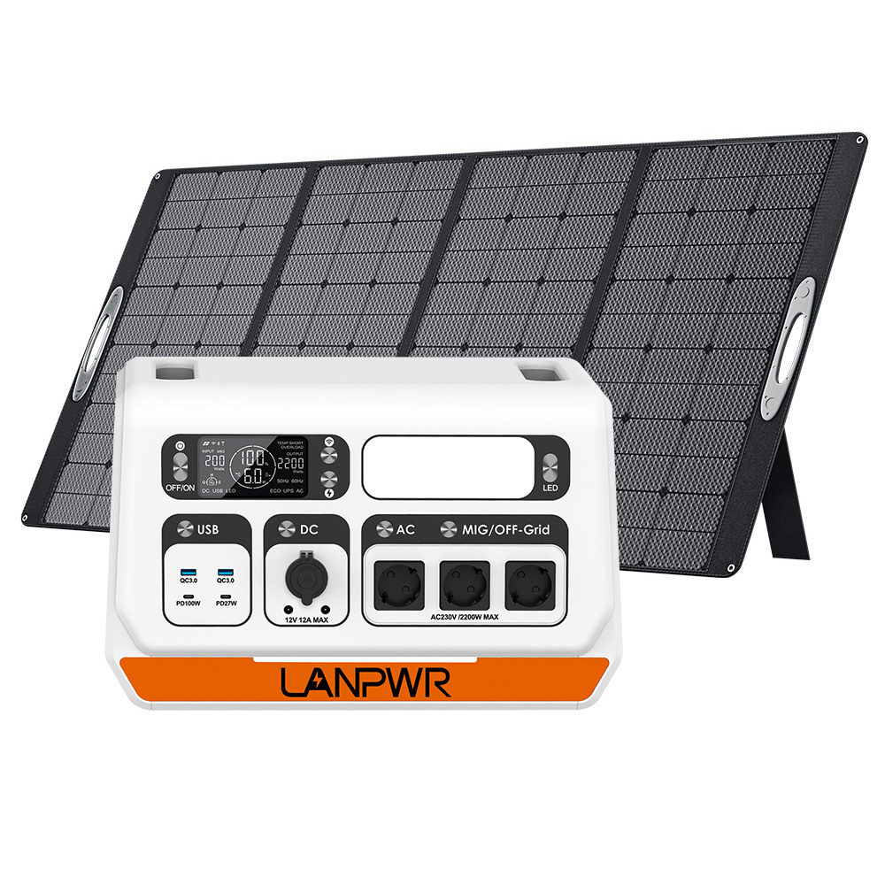 

LANPWR 2400 Pro Balcony Solar System 2040Wh + 1x PV400 Foldable Solar Panel 400W