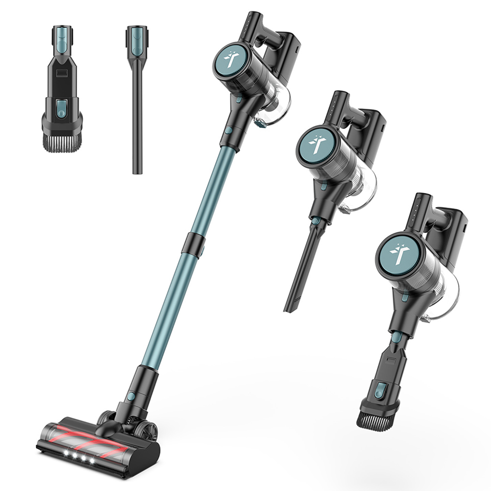 

Teendow P11 Pro Cordless Vacuum Cleaner, 126,000Pa Powerful Suction, 30min Runtime, 2200mAh Battery, 450ML Dust Capacity, Quiet Operation ≤75dB, Ideal for Pet Hair & Home Cleaning, Black & Green