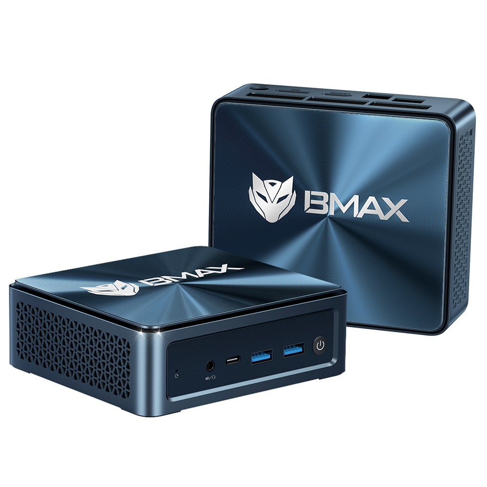 

BMAX B9 Plus Mini PC, Intel Core i5-1250P 12 Cores Max 4.4GHz, 24GB LPDDR5 RAM 512 SSD, DP+HDMI+Type-C 4K Triple Display, Support Dynamic HDR, WiFi 6 Bluetooth 5.2, 2*USB3.2, 2*USB2.0, 1*RJ45, 1*Headset Jack, Space Capsule Cooling System