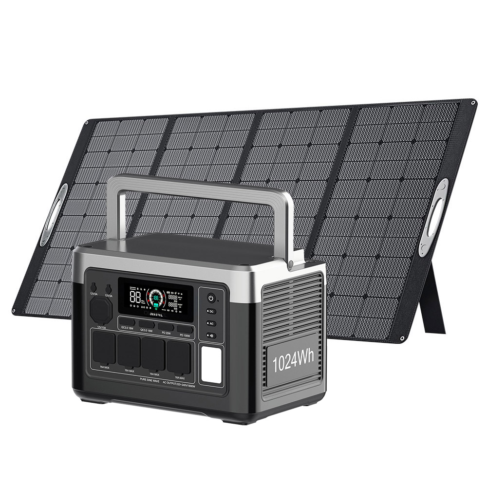 

OUKITEL P1000 PLUS Portable Power Station 1024Wh + OUKITEL PV400 Foldable Solar Panel 400W