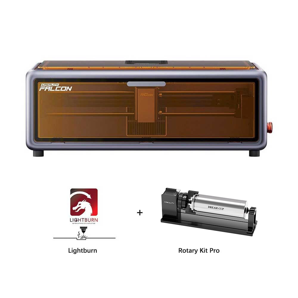 

Creality Falcon A1 10W FDA Class 1 Laser + Rotary Kit Pro + 1 Year Lightburn License