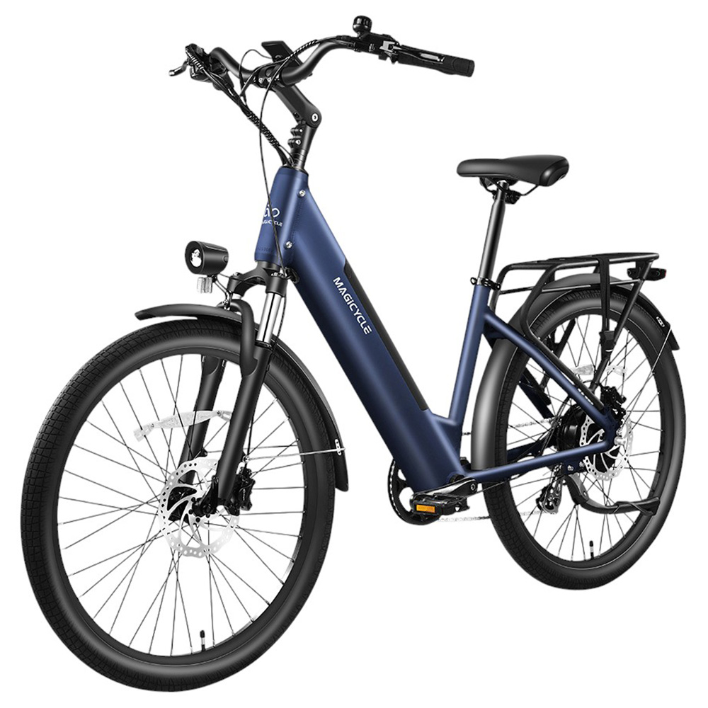

Magicycle CT-1 Electric Bike, 750W Motor, 48V 15Ah Battery, 26*2.1 inch Tires, 28mph Max Speed, 60 Miles Range, Hydraulic Disc Brakes, Torque Sensor, Mechanical Suspension Front Fork, Shimano 7-speed - Dark Blue