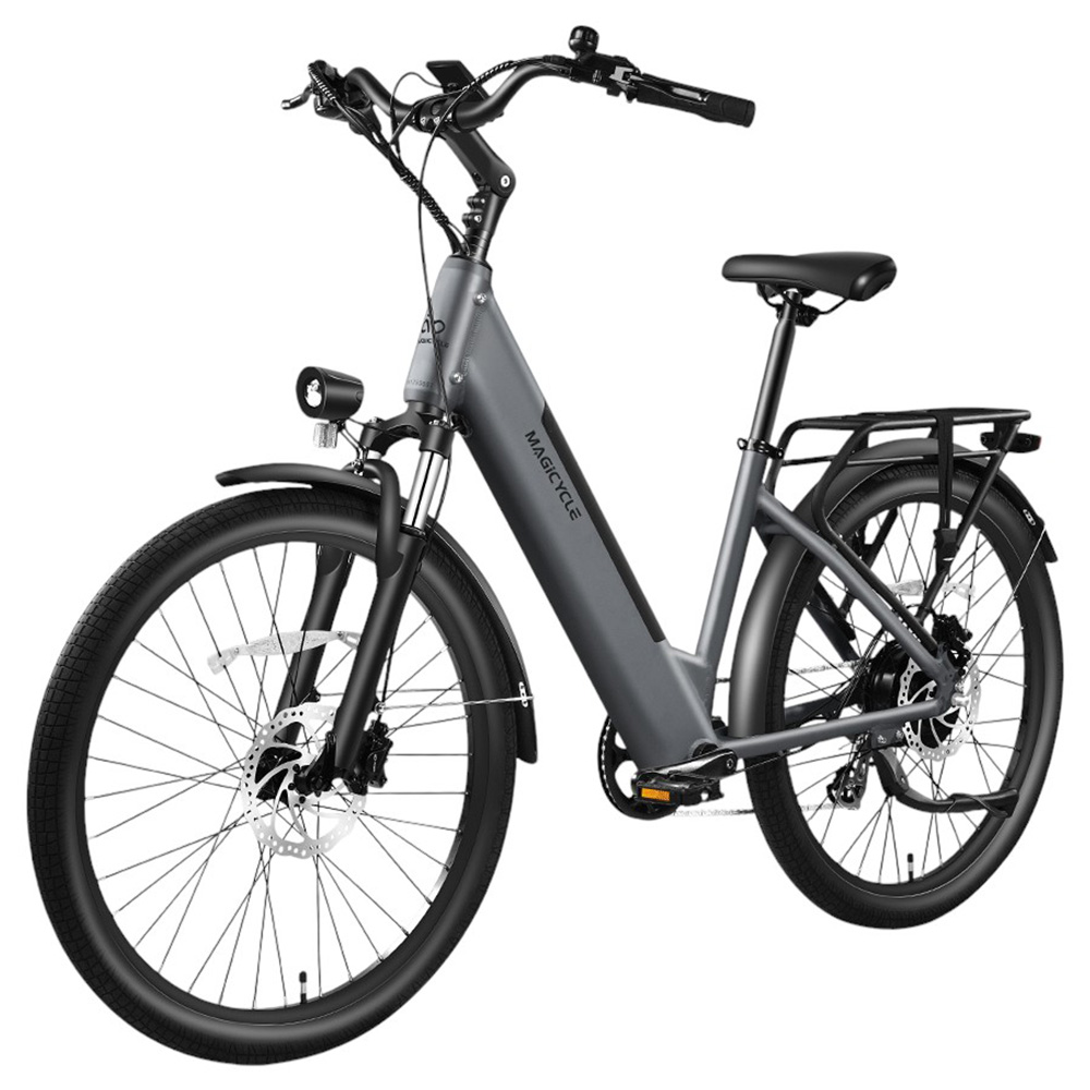 

Magicycle CT-1 Electric Bike, 750W Motor, 48V 15Ah Battery, 26*2.1 inch Tires, 28mph Max Speed, 60 Miles Range, Hydraulic Disc Brakes, Torque Sensor, Mechanical Suspension Front Fork, Shimano 7-speed - Grey, Gray