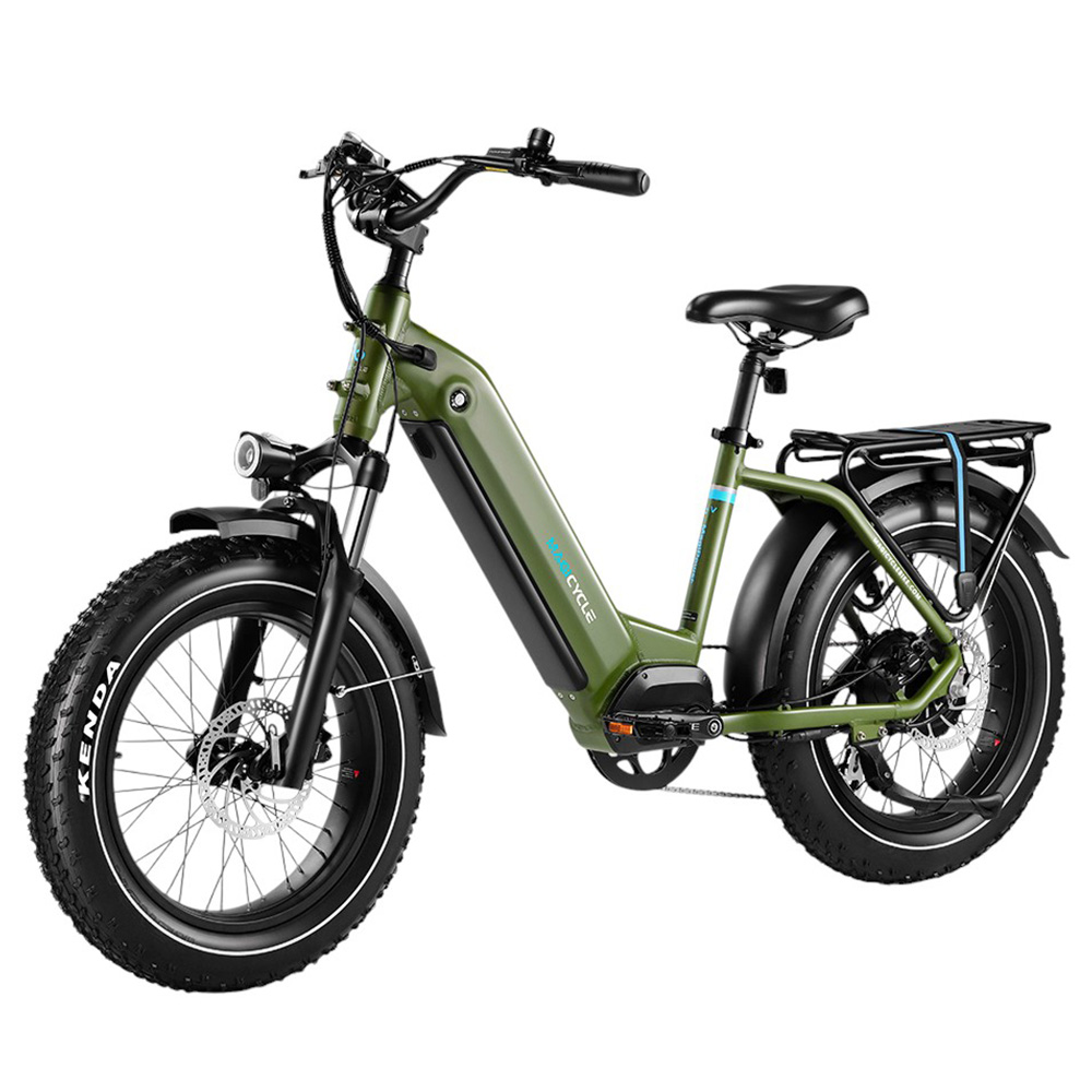 Magicycle Ocelot Pro 2.0 Electric Bike, 750W Motor, 52V 20Ah Battery, 20*4.0 inch Fat Tires, 28mph Max Speed, 100 Miles Range, Torque Sensor,  Hydraulic Disc Brakes, Hydraulic Lockout Suspension Fork, Shimano 7 speed - Green