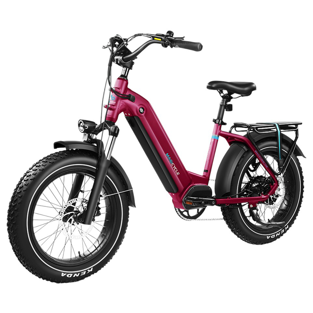 Magicycle Ocelot Pro 2.0 Electric Bike, 750W Motor, 52V 20Ah Battery, 20*4.0 inch Fat Tires, 28mph Max Speed, 100 Miles Range, Torque Sensor,  Hydraulic Disc Brakes, Hydraulic Lockout Suspension Fork, Shimano 7 speed - Red