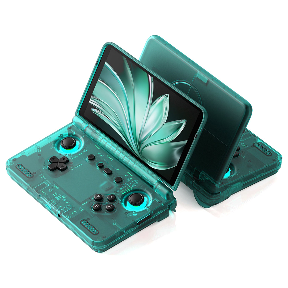 Retroid Pocket Flip 2 Game Console, 5.5 inch 1080p AMOLED Screen, 8GB RAM 128GB Storage, 3D Hall Sticks, Android 13, WiFi 6 Bluetooth 5.1 - Green