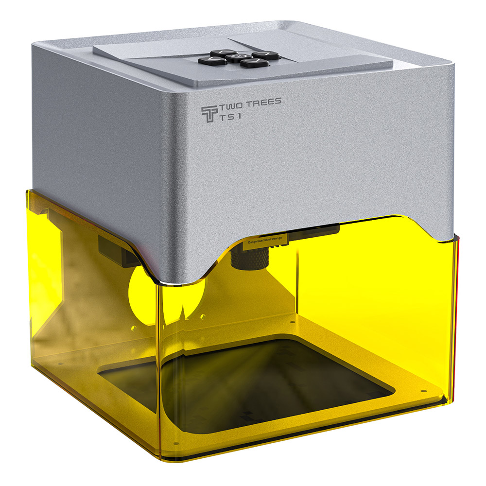 

TWO TREES TS1 Mini 3W Laser Engraver, 800mm/min Speed, 0.01mm Precision, Supports Object Height 0-35mm, Compatible with Lightburn/LaserGRBL, 80*80mm