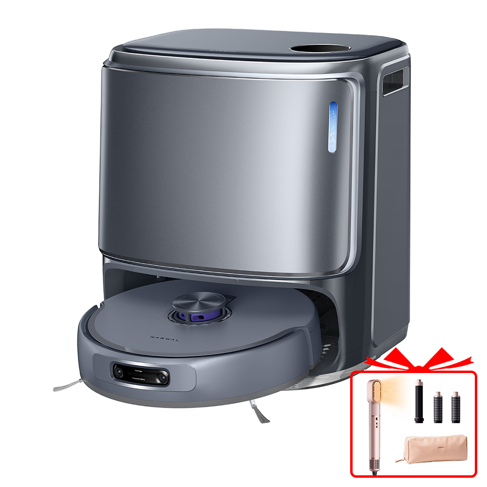 

Narwal Freo Z10 Ultra Robot Vacuum with Mop Function and Lifting Mop, 18,000Pa Suction, AI Vision, EdgeReach Mop Extension, Tangle-free Brush, 45-75°C Hot Water Wash, All-in-One Dock, Gray