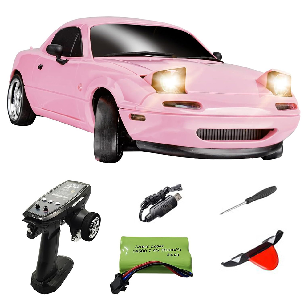 

LD 1804 1/18 RC Drift Car 2.4GHz RWD RC Vehicle Toy - Pink
