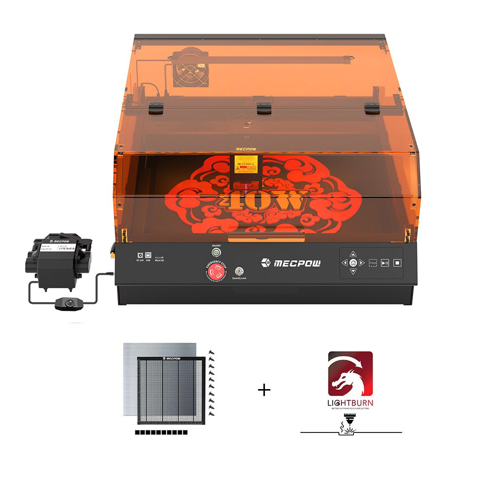 

Mecpow X4 Pro 40W FDA Class 1 Laser + Laser Bed + 1 Year LightBurn License