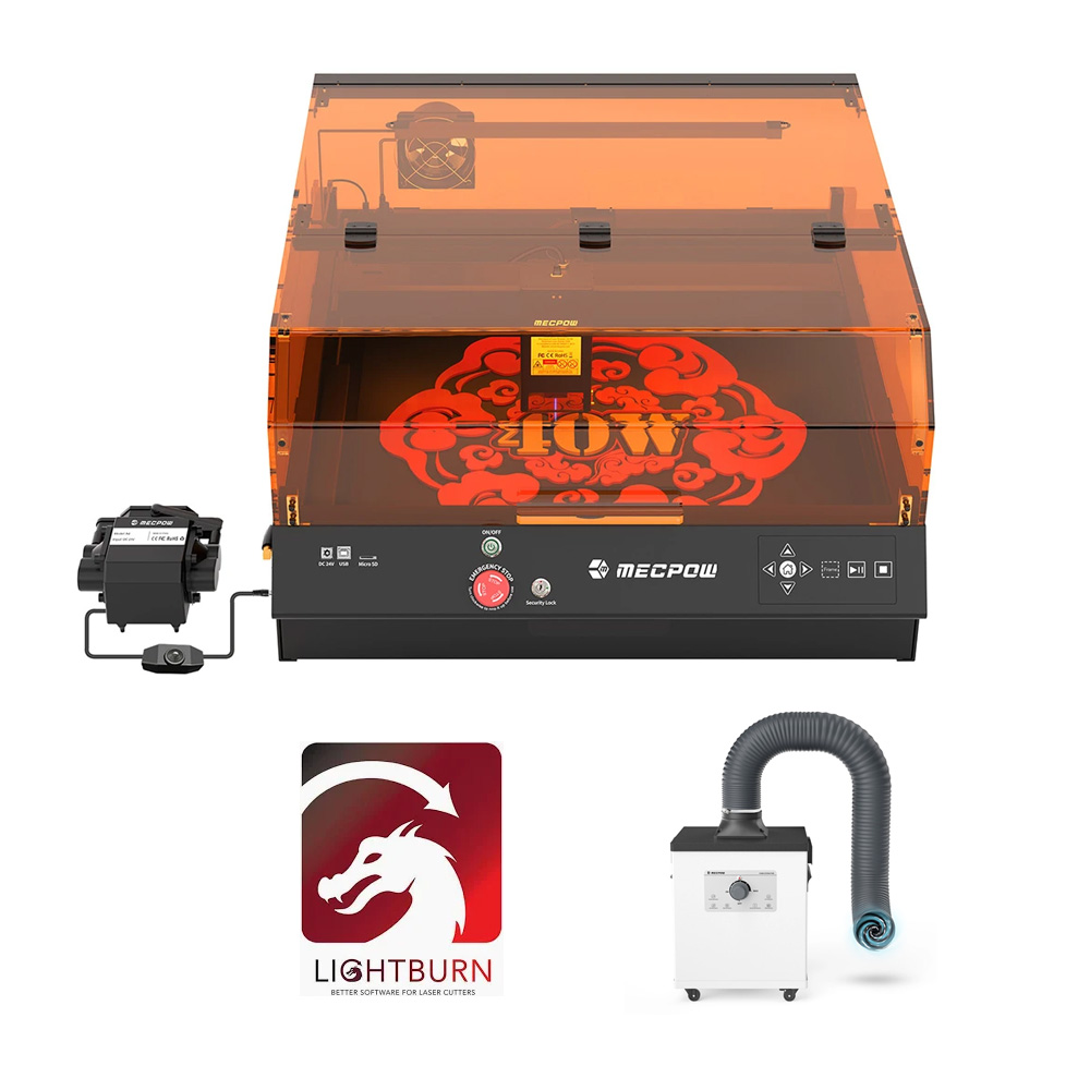 

Mecpow X4 Pro 40W FDA Class 1 Laser + 150W Smoke Purifier + 1 Year LightBurn License