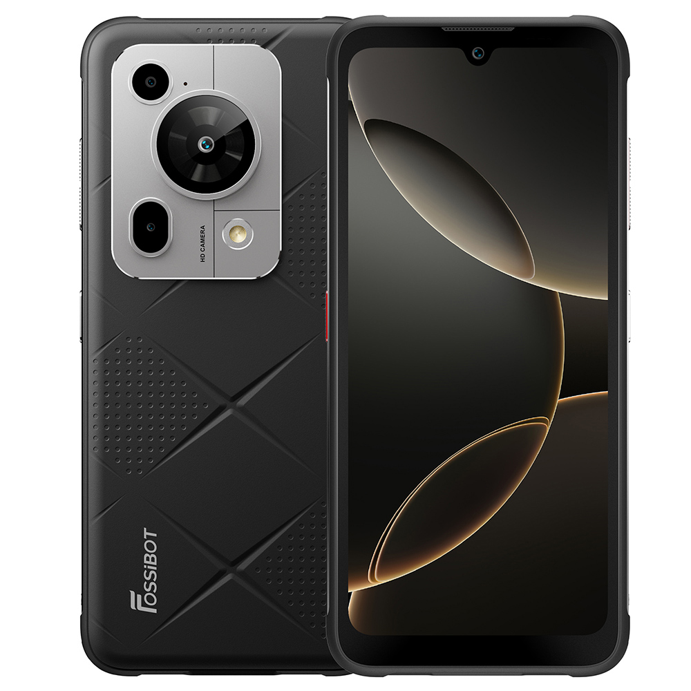 FOSSiBOT F112 Pro 5G Rugged Phone, 50MP+5MP Rear Camera, 7150mAh Battery, 6.88inch HD+ Screen, 8GB RAM 256GB ROM, Android 14, IP68/IP69K, Black