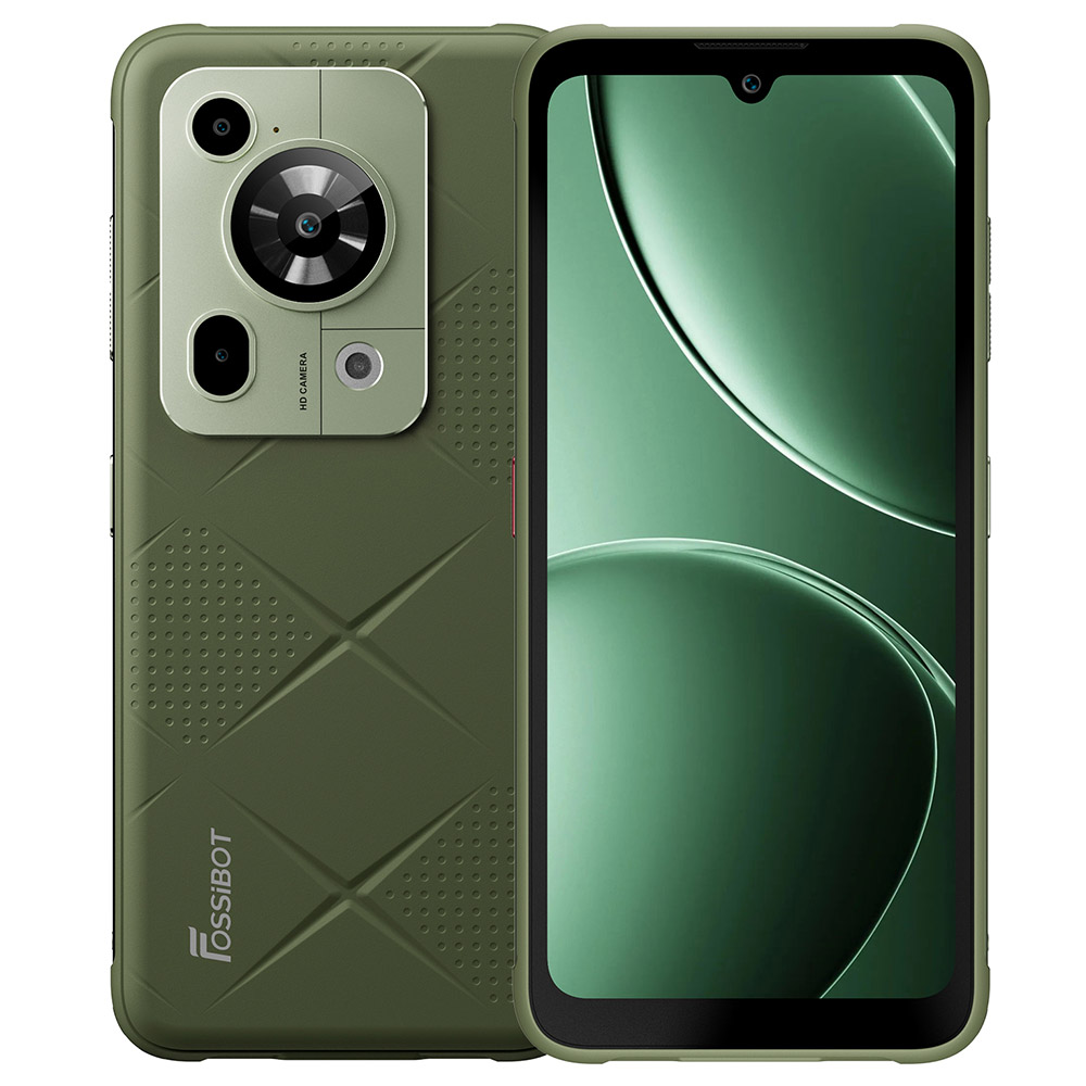 FOSSiBOT F112 Pro 5G Rugged Phone, 50MP+5MP Rear Camera, 7150mAh Battery, 6.88-inch HD+ Screen, 8GB RAM 256GB ROM, Android 14, IP68/IP69K, Green
