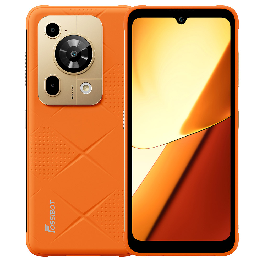 FOSSiBOT F112 Pro 5G Rugged Phone, 50MP+5MP Rear Camera, 7150mAh Battery, 6.88-inch HD+ Screen, 8GB RAM 256GB ROM, Android 14, IP68/IP69K, Orange