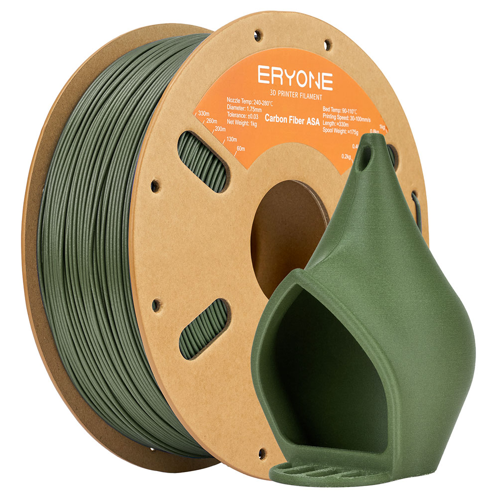 

ERYONE Carbon Fiber ASA Filament 1kg - Olive Green, Multi color