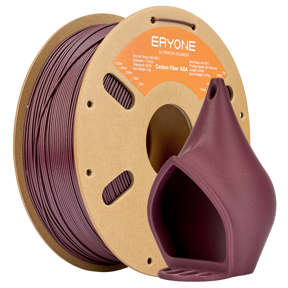 

ERYONE Carbon Fiber ASA Filament 1kg - Purple Red, Multi color
