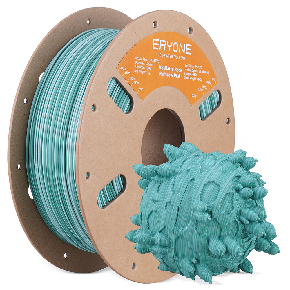 

ERYONE High Speed PLA Matte Twisted Filament 1kg - Frost Mint, Multi color