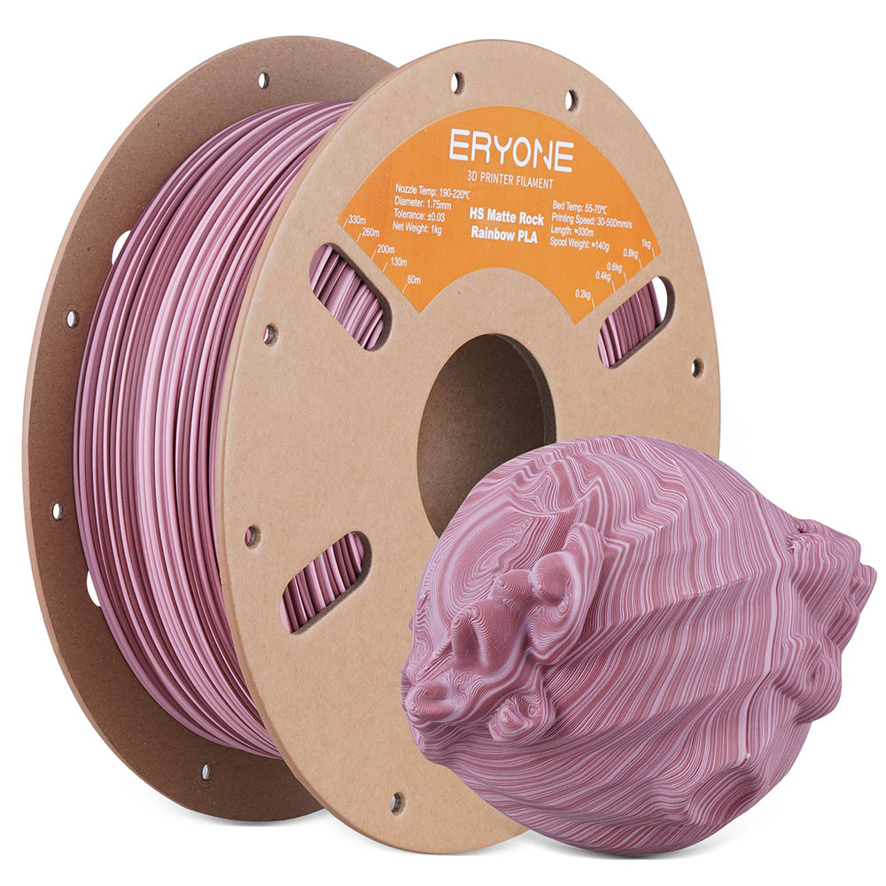 

ERYONE High Speed PLA Matte Twisted Filament 1kg - Grand Canyon Red, Multi color