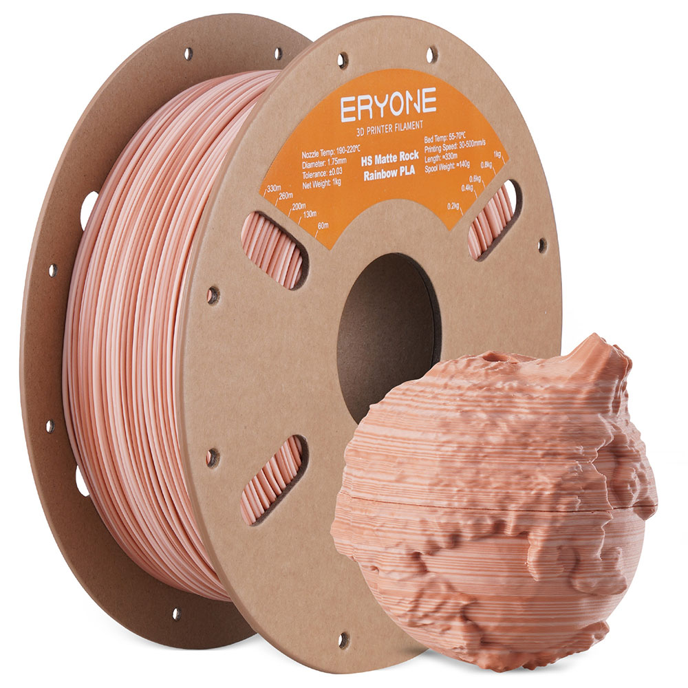 

ERYONE High Speed PLA Matte Twisted Filament 1kg - Navajo Pottery Red, Multi color