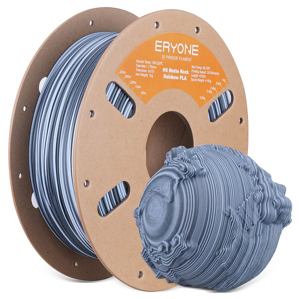 

ERYONE High Speed PLA Matte Twisted Filament 1kg - Salt Flat Veins, Multi color
