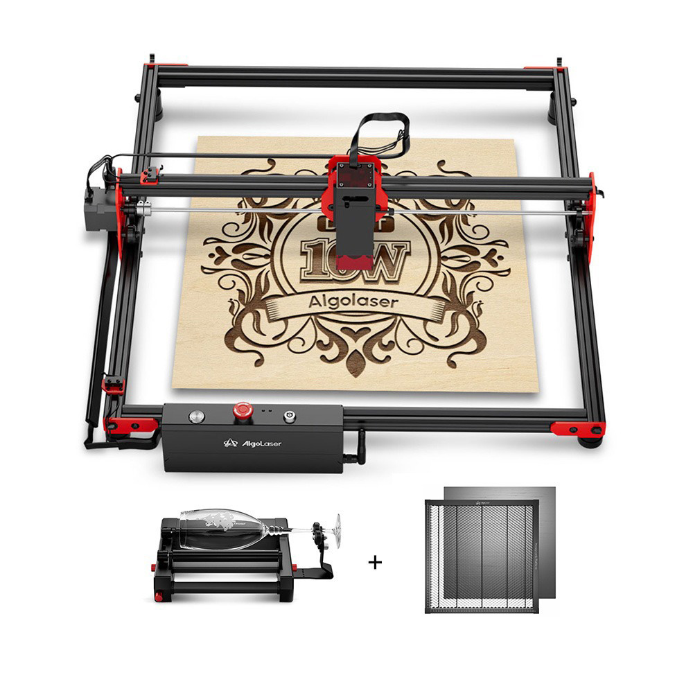 

AlgoLaser DIY KIT 10W Laser Engraver + Laser Bed + Rotary Roller