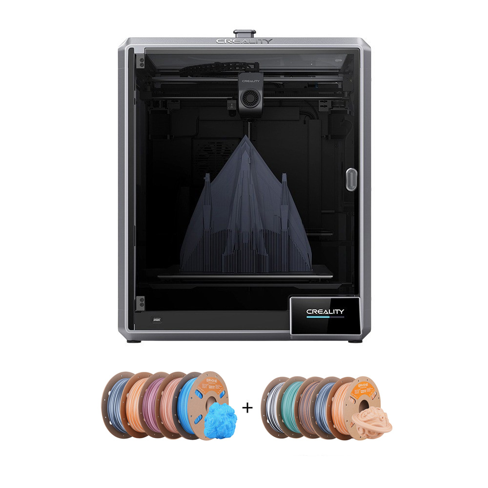 

Creality K1 Max 3D Printer +10kg ERYONE High Speed PLA Matte Twisted - 1kg Zebra + 1kg Frost Mint + 1kg Totem Engraving + 1kg Grand Canyon + 1kg Navajo Pottery + 1kg Arctic Blue + 2kg Salt Flat + 2kg Maple Amber