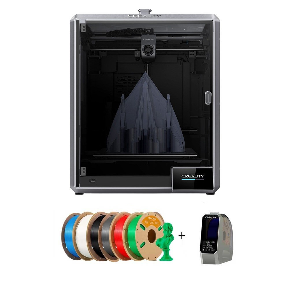 

Creality K1 Max 3D Printer + Space Pi Dryer + 6kg ERYONE High Speed PLA+ Filament (1kg Green+ 1kg Black+ 1kg Red+ 1kg Gray+ 1kg Blue+ 1kg Ivory White)