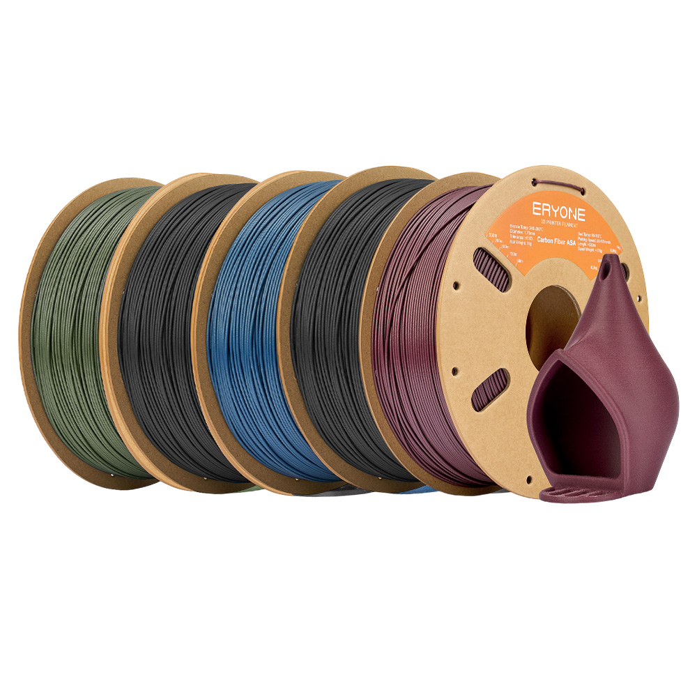 

5kg ERYONE Carbon Fiber ASA - 2kg Dark Gray + 1kg Blue/ Olive Green/ Purple Red