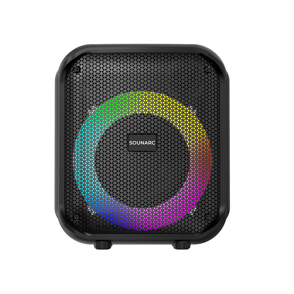 

Sounarc L1 Party Speaker, 60W Max, Various Lighting Modes, EQ, Stereo Pairing, 12 Hours of Playtime