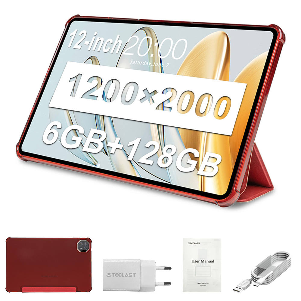 

Teclast T60AI Android 15 Tablet, 12 inch 2000*1200 IPS Screen, Allwinner A733 8 Core Max 2.0GHz, 6GB+10GB Expansion RAM 128GB ROM, Dual Type-C Ports, WiFi6 Bluetooth 5.4, 5MP+13MP Cameras, 8000mAh Battery