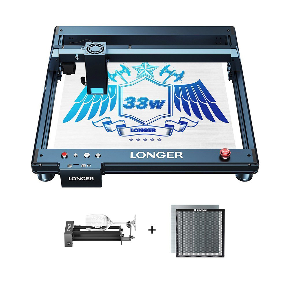 

LONGER Laser B1 30W Laser Engraver + Laser Bed + Rotary Roller with Bracket