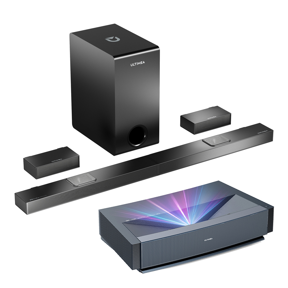 Ultimea Thor T60 4K 4000 ANSI Laser TV Projector + Nova S80 5.1.2 CH Soundbar