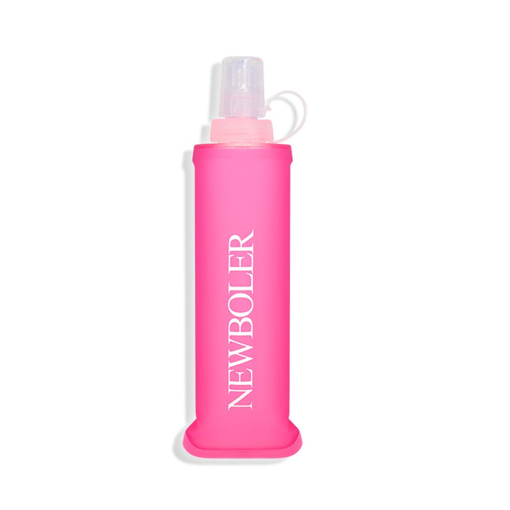 

NEWBOLER BOT200 Foldable Soft Water Bottle Collapsible Portable Sports Bottle BPA-free - 250ml, Pink