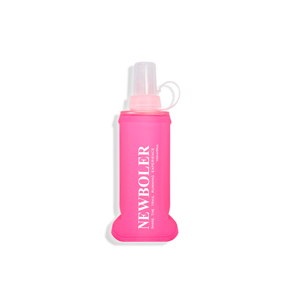 

NEWBOLER BOT200 Foldable Soft Water Bottle Collapsible Portable Sports Bottle BPA-free - 150ml, Pink