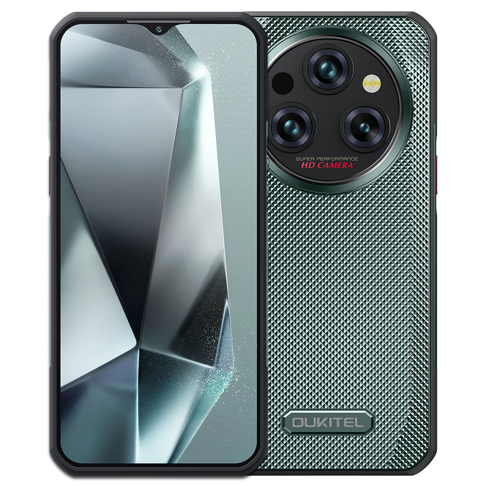 

OUKITEL WP35 Pro Rugged Phone, 12+512GB, 11000mAh, 6.6inch FHD+, 64MP+32MP Cam, NFC/OTG/GPS, Dual SIM, BT5.2, Green