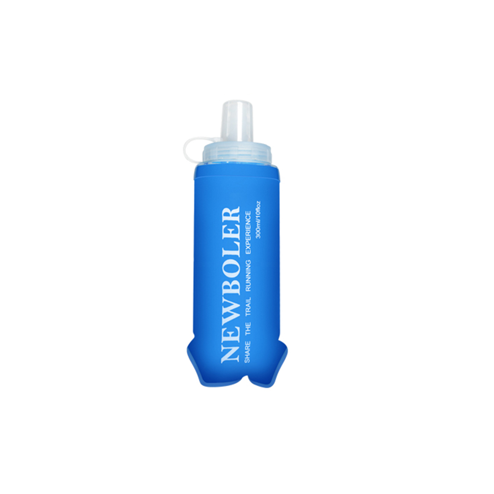 

NEWBOLER BOT225 Foldable Soft Water Bottle Collapsible Portable Sports Bottle BPA-free - 300ml, Blue