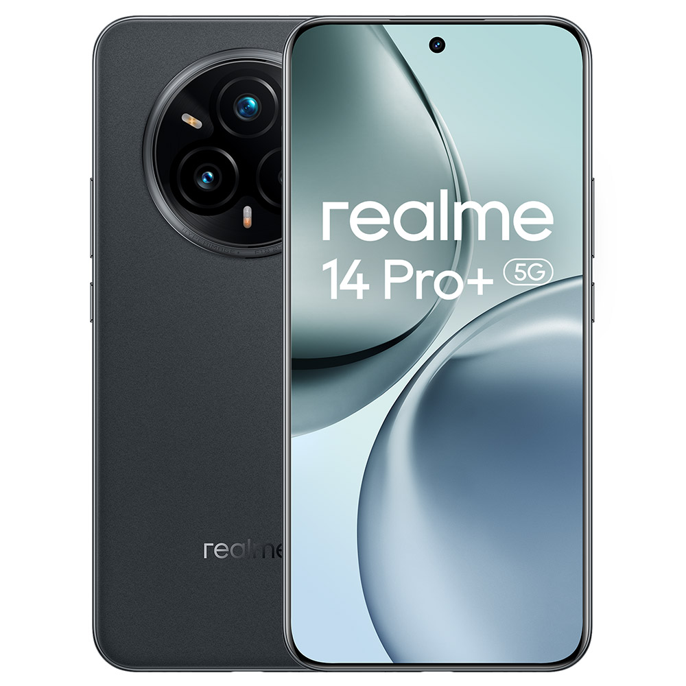 

Realme 14 Pro+ 5G Smartphone, 12+512GB, Snapdragon 7s Gen 3, 6.83" AMOLED, 50MP+50MP Camera, 6000mAh, 80W Fast Charge, Gray