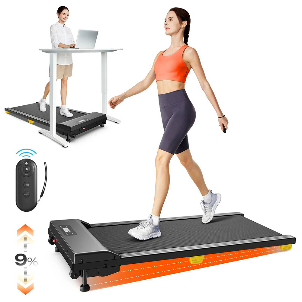 

SYSURO S1L Walking Pad Treadmill, 300lbs, 0.6-6.2MPH, 9% Incline, 5-Layer Belt, LED Display, Remote Control