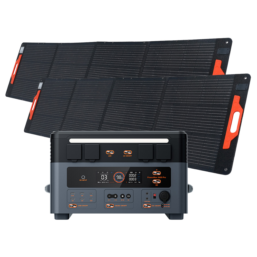 

Blackview Oscal PowerMax 2400 Pro Portable Power Station 2016Wh + 2x PM200 Pro 200W Foldable Solar Panel