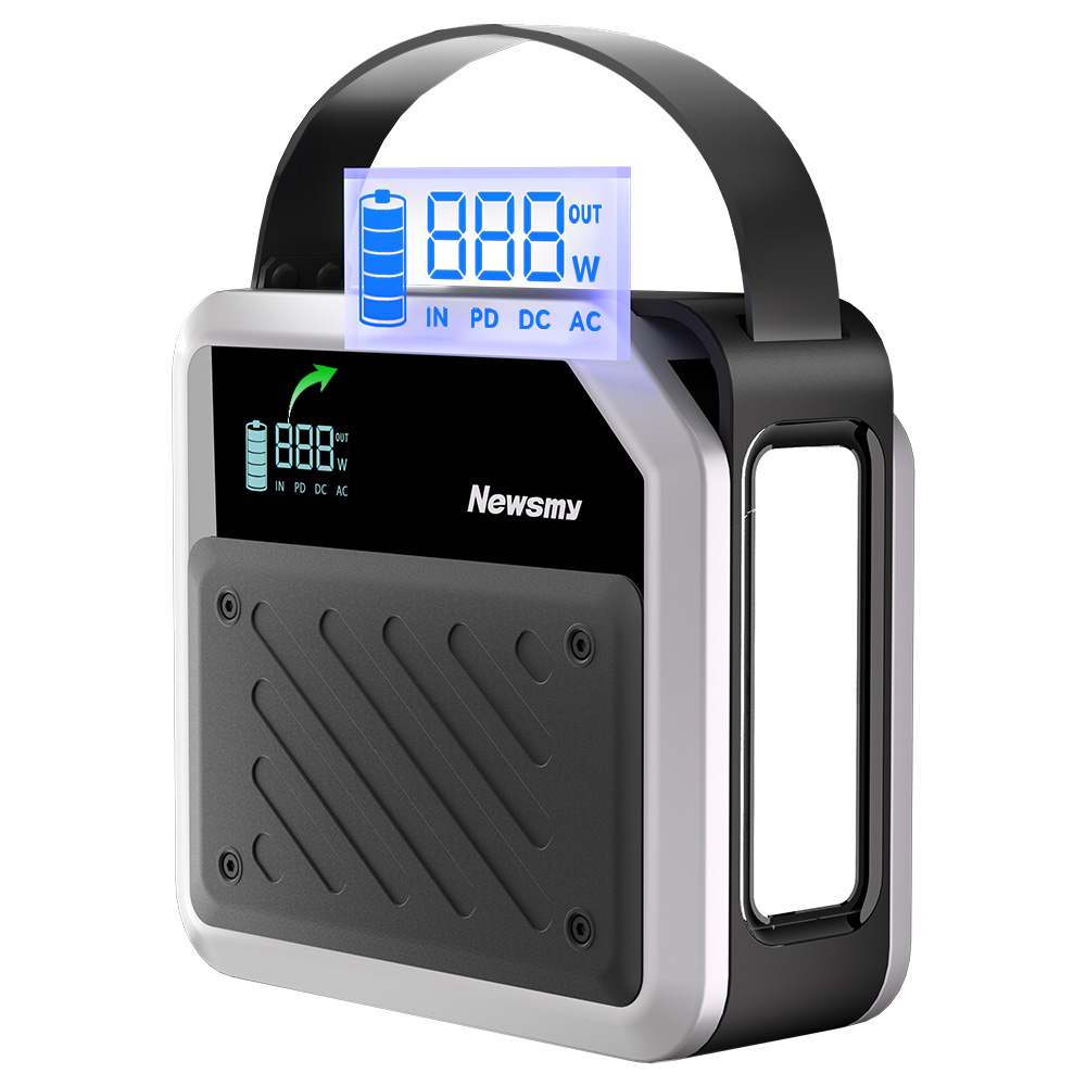 

NEWSMY P72 Portable Power Station, 268W 270Wh/72000mAh LiMnFePO4 Battery with Spotlight, 2×100W USB-C PD, 5 Output