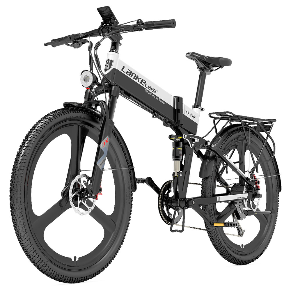 

LANKELEISI XT750 Sports Version Electric Bike, 500W Motor, 48V 12.8Ah Battery, 26 inch Tires, 35km/h Max Speed, 110km Range, Hydraulic Disc Brakes, Front & Rear Oil Spring Suspension, Shimano 9-speed - Yellow