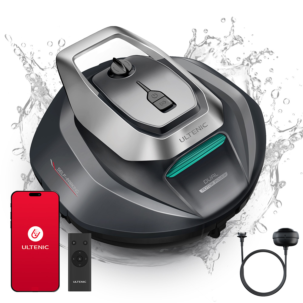 

Ultenic Pooleco 10s Robotic Pool Cleaner, 90min Runtime, App/Remote Control, 5200mAh, 3X Motors, for Inground/Above-Ground Pools up to 850 Sq.ft