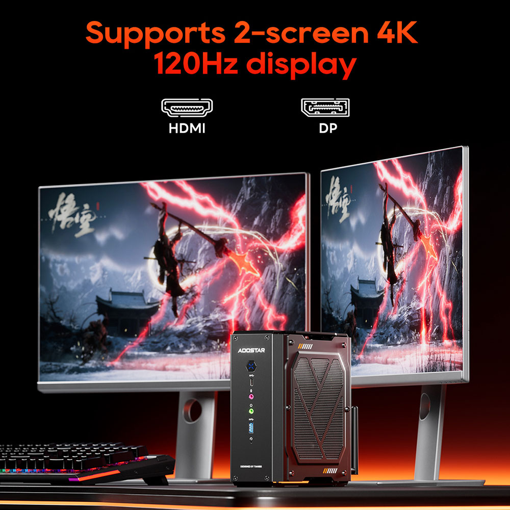 AOOSTAR GODZ Gaming Mini PC AMD R7 7435HS 32GB 1TB EU Plug