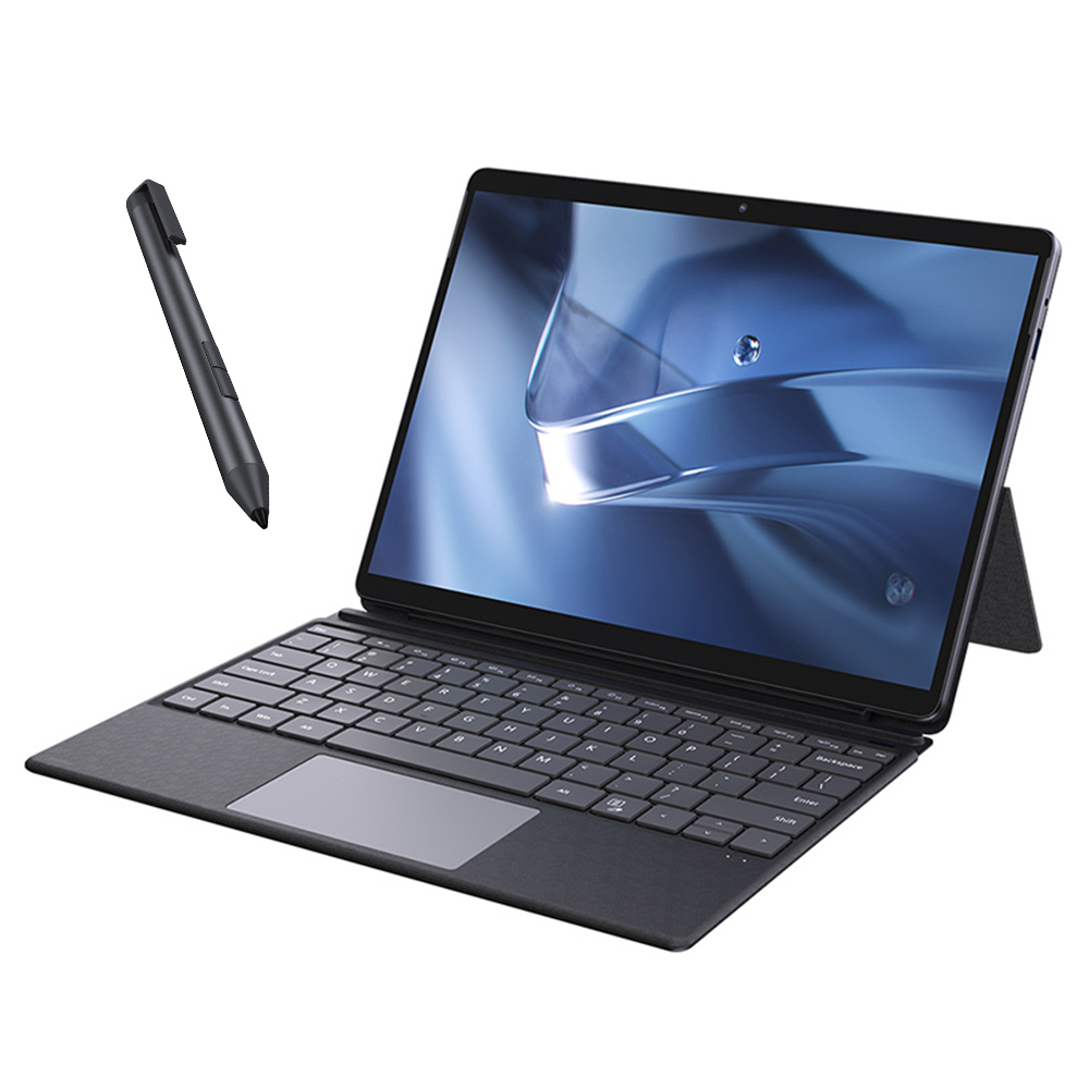 

CHUWI Hi10 Max Tablet + Keyboard + Stylus, Intel N150 4 Cores Max 3.6GHz, 12.96 inch 2880*1920 IPS Touchscreen, 12GB LPDDR5 RAM 512 SSD, USB-C+Micro HDMI 4K Dual Screen Display, WiFi6, 8MP+5MP Camera, 2*Full-featured Type-C, 1*USB3.2, 1*Audio Jack