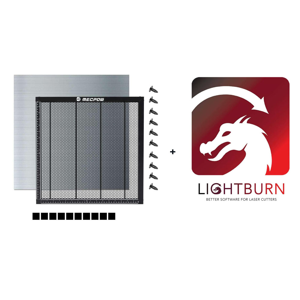 

Mecpow H44 440*440*22mm Laser Bed + 1 Year Lightburn License