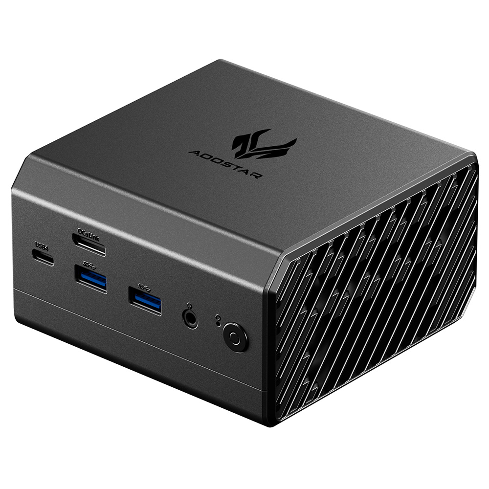 

AOOSTAR GT37 Mini PC, AMD Ryzen AI9 HX370 12 Cores Max 5.1GHz, 32GB LPDDR5X RAM 1TB SSD, HDMI+DP+USB4 Triple Display, WiFi 7 Bluetooth 5.3, 4*USB3.2, 2*2.5G RJ45, 1*OCulink, 1*Audio - UK Plug