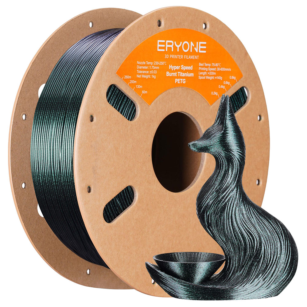 

ERYONE High Speed PETG Filament, 1kg - Burnt Titanium Green