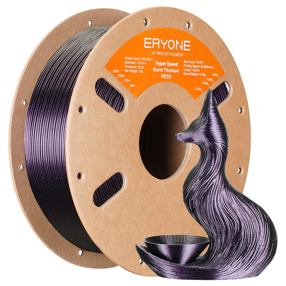 

ERYONE High Speed PETG Filament, 1kg - Burnt Titanium Rose Red